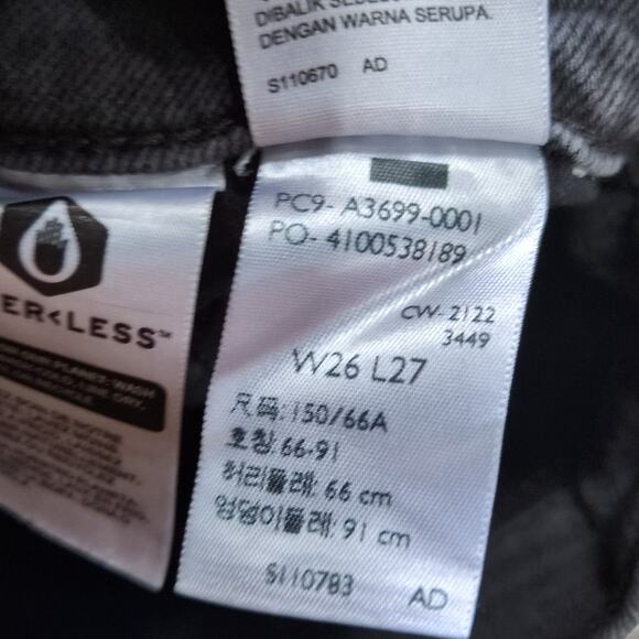 Levi's SilverTab Jeans Womens 27 Black Pants Loose Tapered Faded Denim Tag 26 - Picture 5 of 10